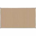 Aarco VIC Cork Bulletin Board with Euroframe Design 48"x72" Blanched Almond ERC4872186